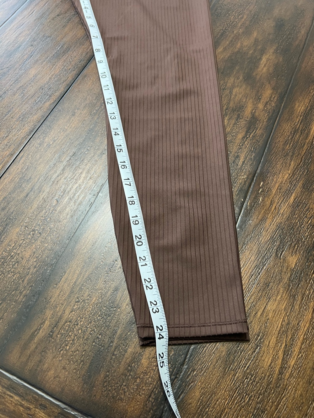 Vuori Inversion Rib Legging 7/8 Ankle Length Stretch Active Java Brown Small - Picture 9 of 10